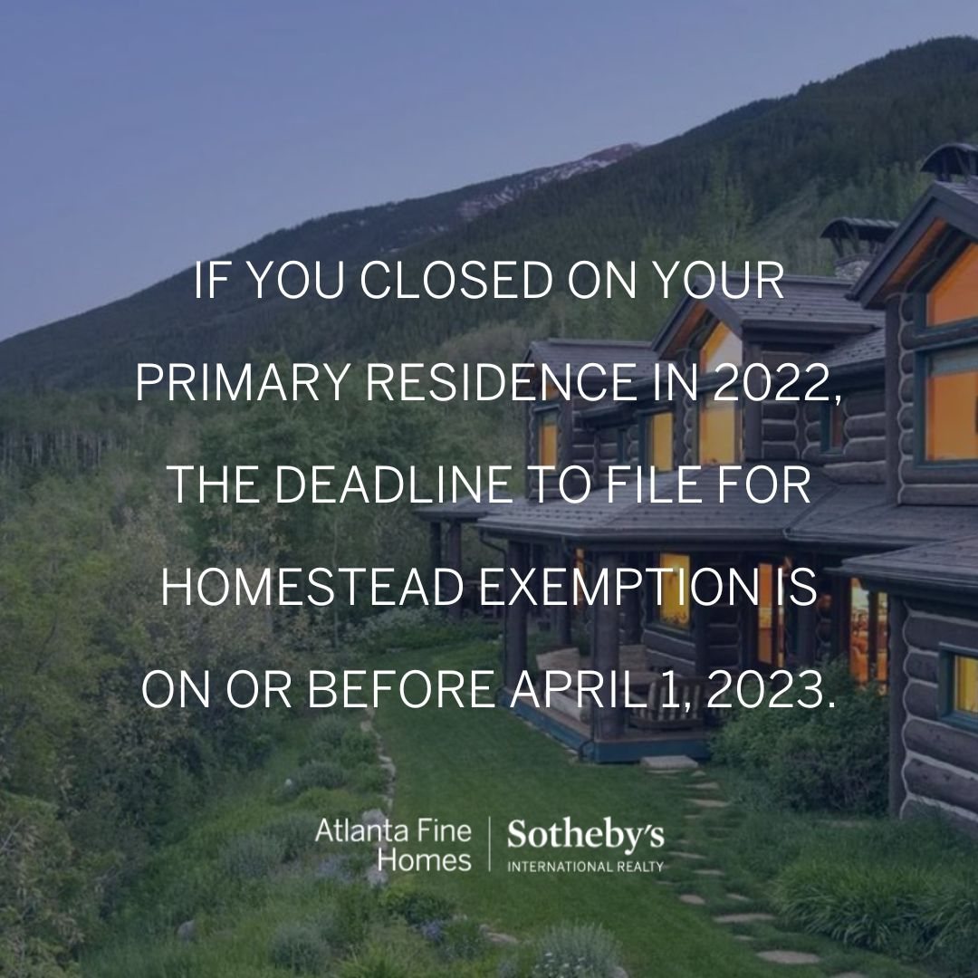 Homestead exemption deadline reminder post