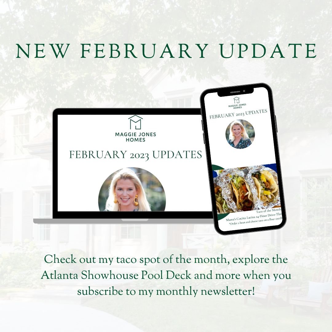 Monthly newsletter promotion post with laptop and phone mockups