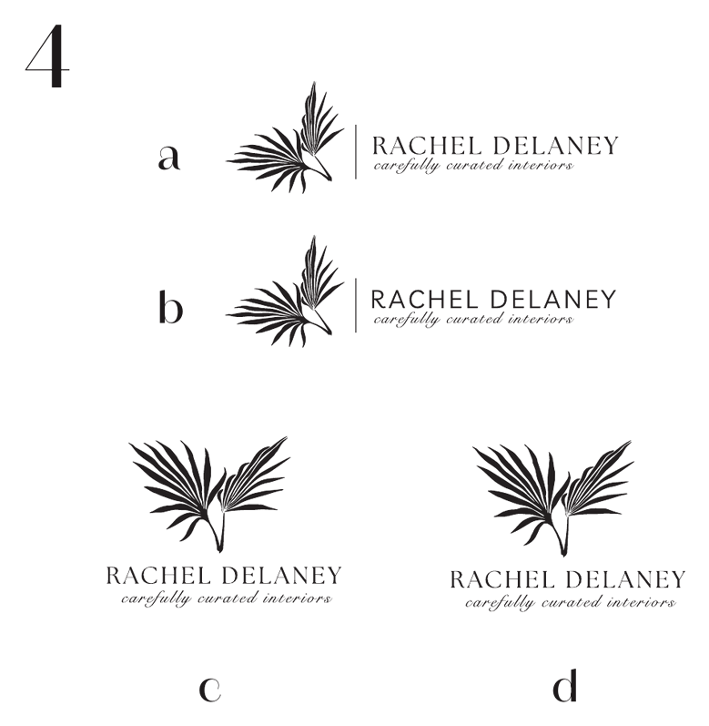 Rachel Delaney concept with palm leaf illustrations