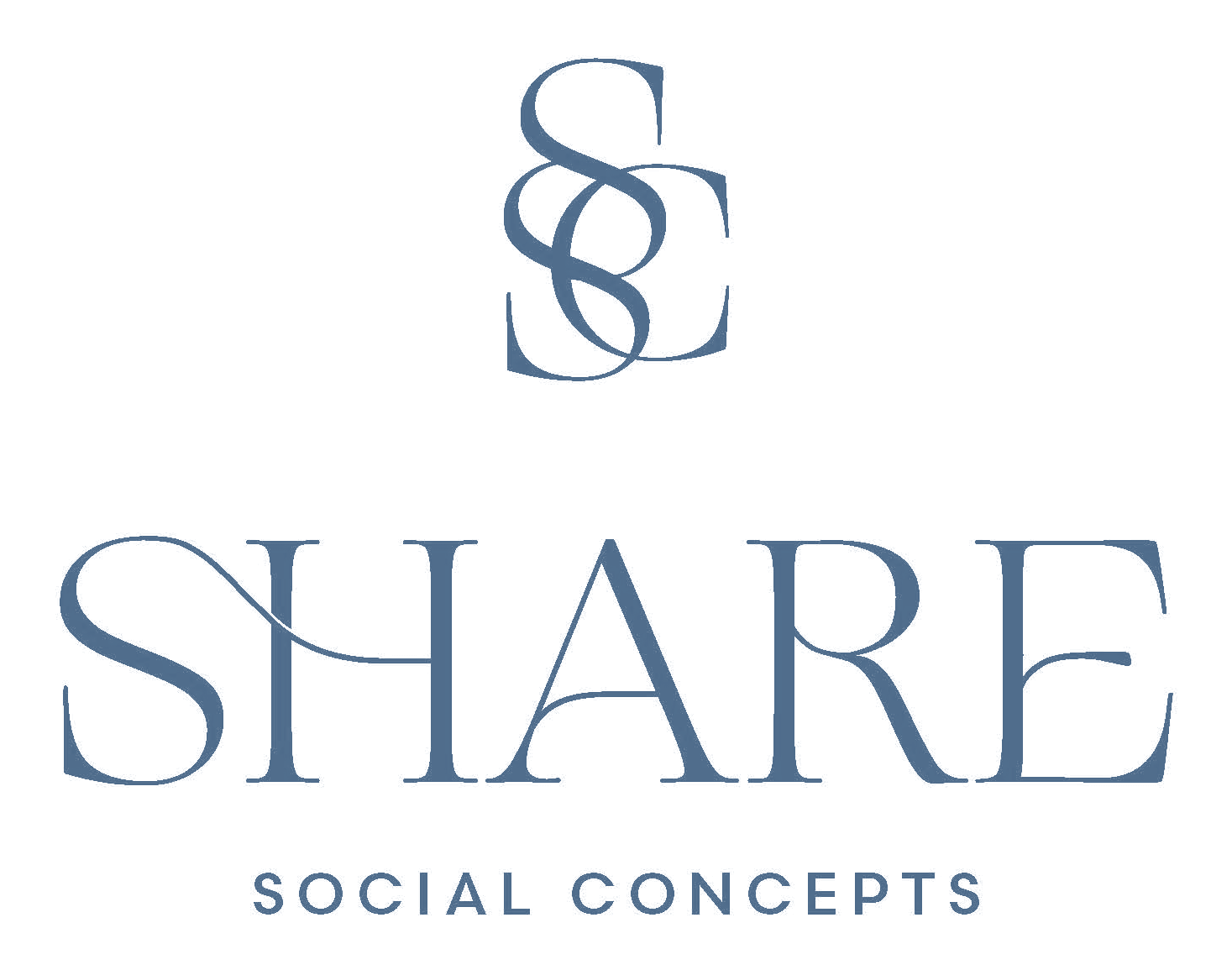 SHARE Social Concepts logo in blue